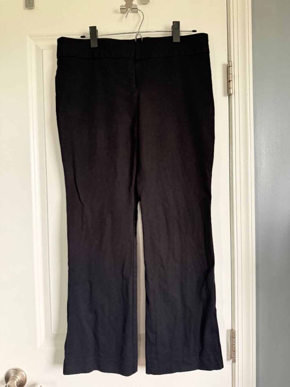 LOFT Petites Marisa Fit Black Trouser Dress Pants Size 8P Cotton Modal Stretch